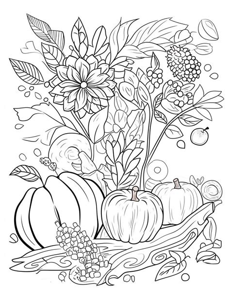 adult fall coloring pages